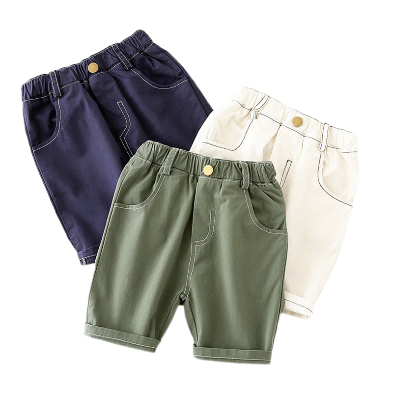 Pantalones cortos de verano para niños, ropa de playa informal, de algodón, transpirables, suaves, para Trousers2-10Years, novedad de