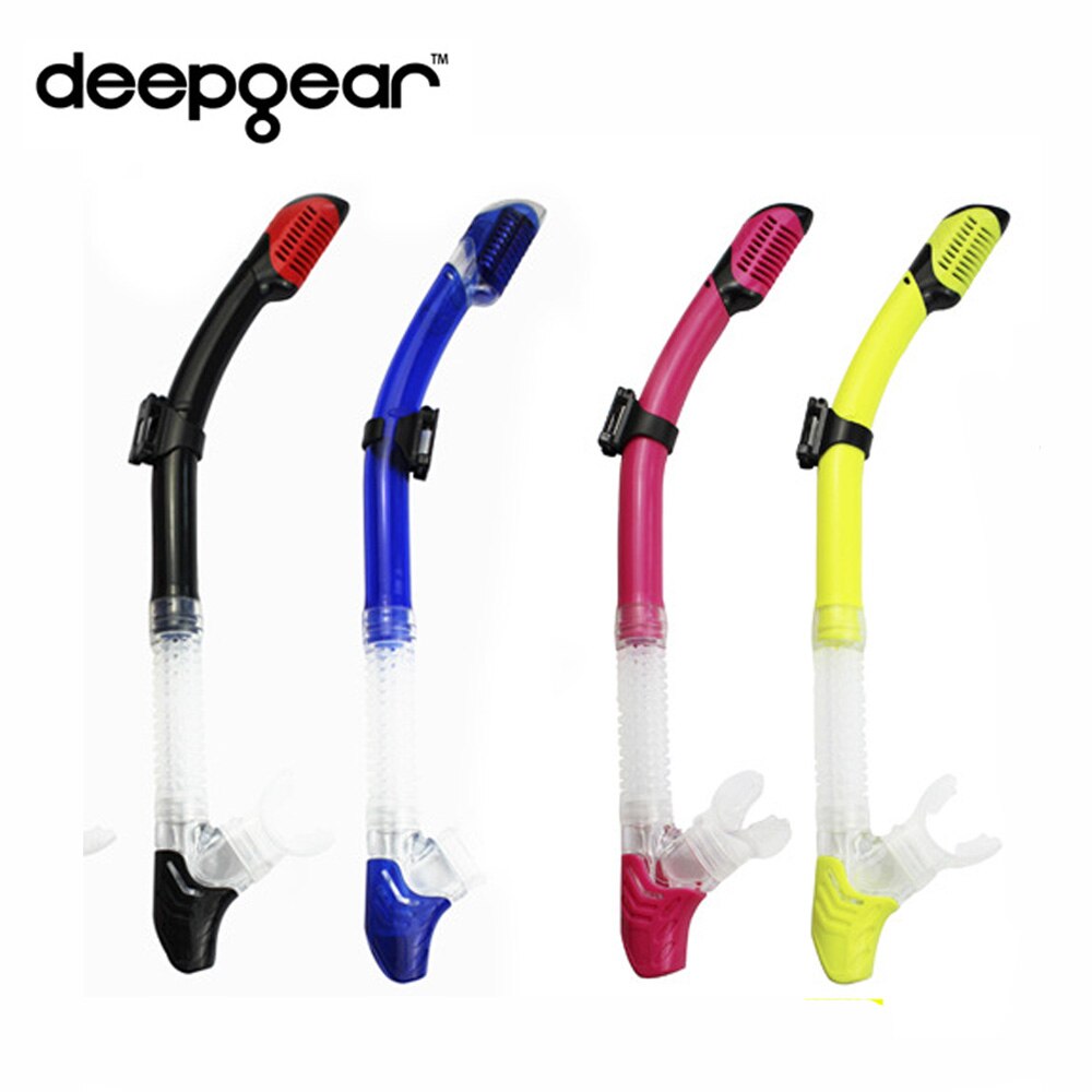 DEEPGEAR Dry snorkel Watersplash diving snorkels for adult diving and swimming Silicone snorkel swimming diving snorkel gears