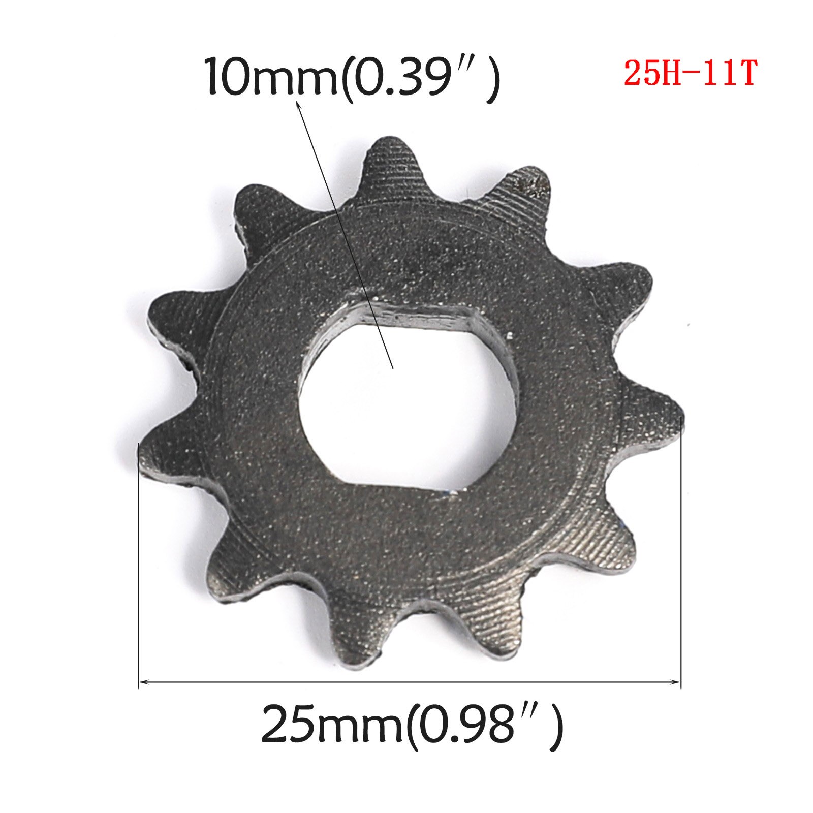 TDPRO 5pcs 25H T8F Chain 9T 11T Front Sprocket Gear Part 2 Stroke Engine Fits 43cc 47cc 49cc Mini Pocket Pit Bike Scooter ATV: 25H 11T