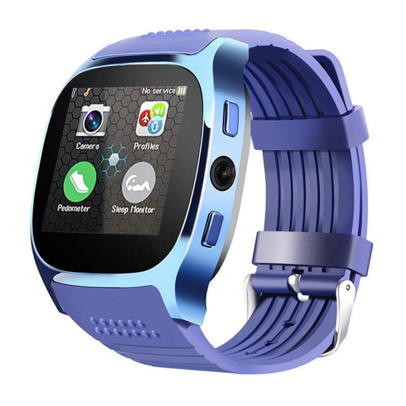 T8 Model Bluetooth Smart Horloge Telefoon Polshorloge Fitness voor Android en iOS: Blauw