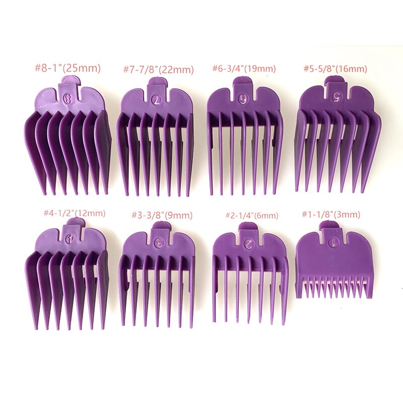 Topp 8 stk universell hårklipper grense kammer guide størrelse erstatning sett tilbehør