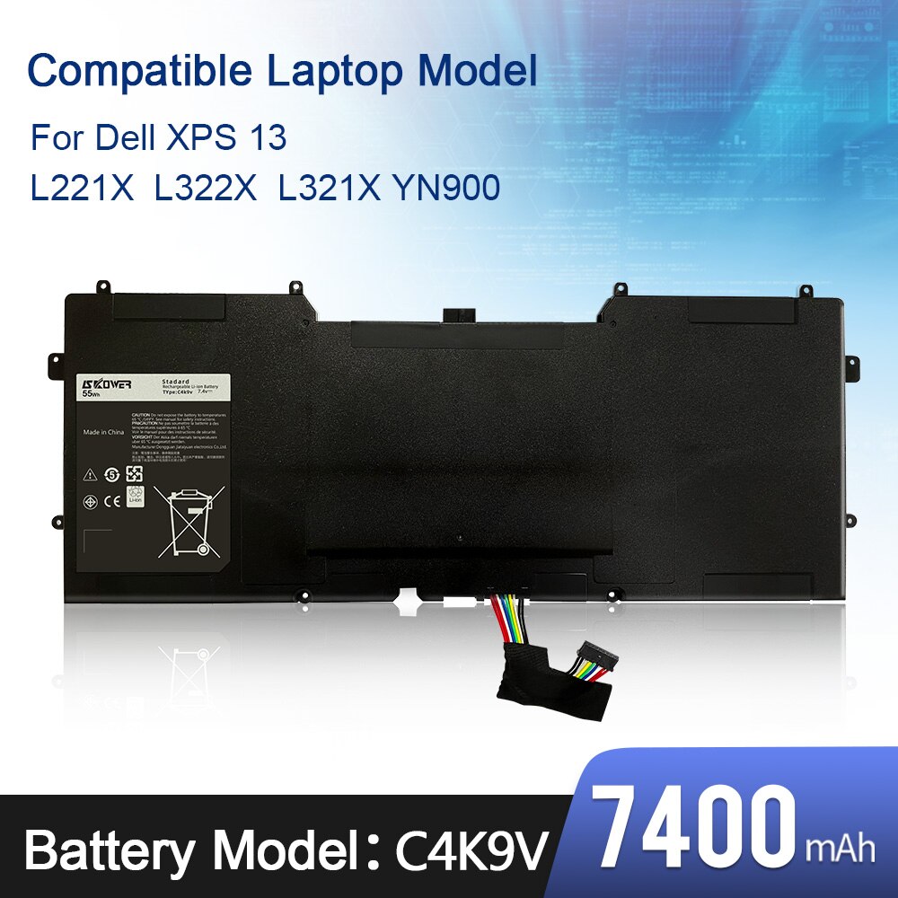 SKOWER DELL Notebook Battery For XPS 13 9333 9343 9350 9360 9370 9380 L321X L322X L221X Batteries 90V7W PW23Y C4K9V DXGH8 P54G: L221X L321X L322X