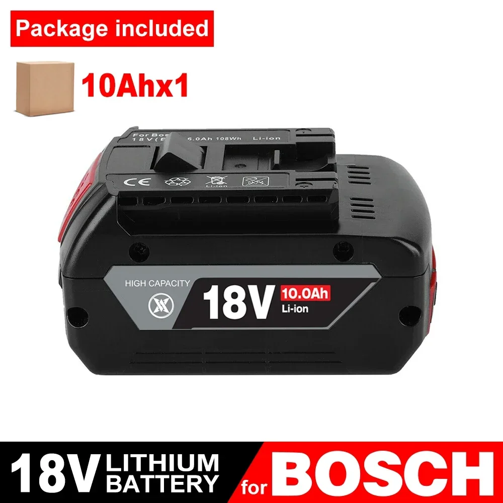 Oryginalny akumulator Bosch 18V 10000mAh Professional System Cordless Tool BAT609 BAT618 GBA18V 21700 Akumulator zamienny 18V: green
