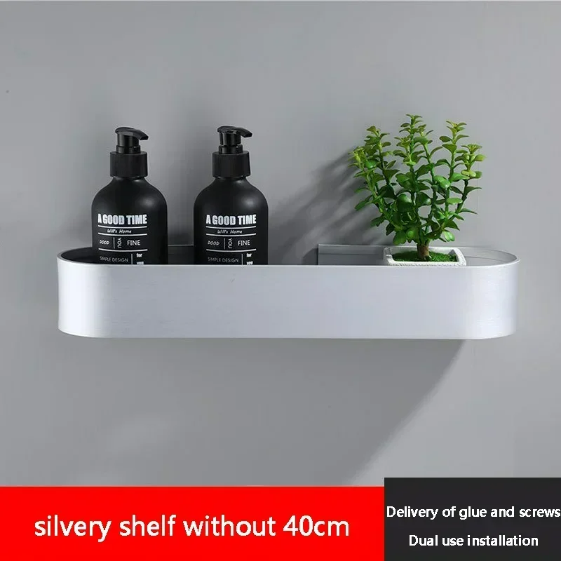 Estante de almacenamiento para inodoro de aluminio, espacio no perforado, estante de almacenamiento para baño montado en la pared, estantes de pared para cosméticos, accesorios de baño: Azul