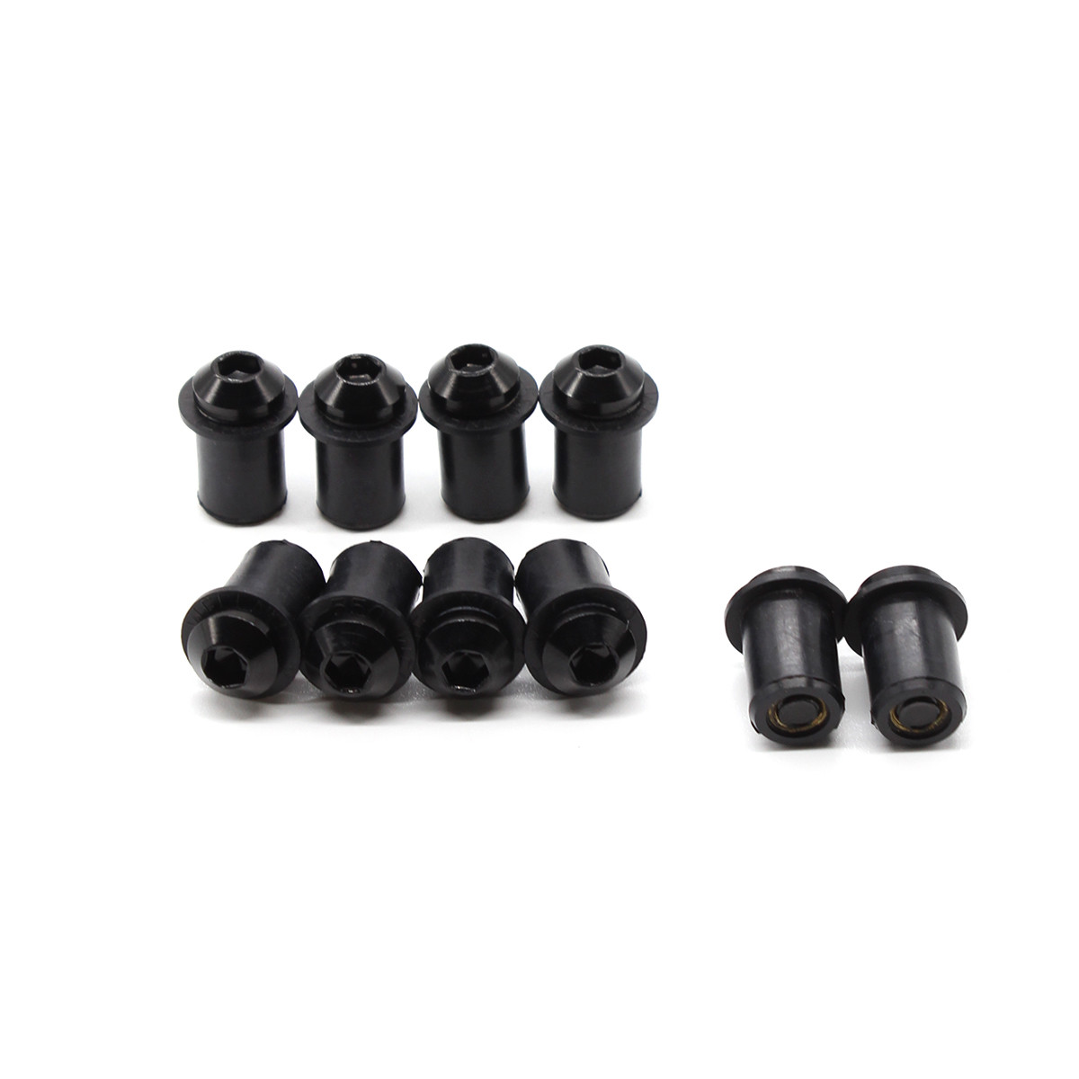 Boulons de pare-brise de moto, accessoires universels M5x16mm, Kit de vis de pare-brise pour Honda Suzuki Kawasaki Yamaha 10 pièces