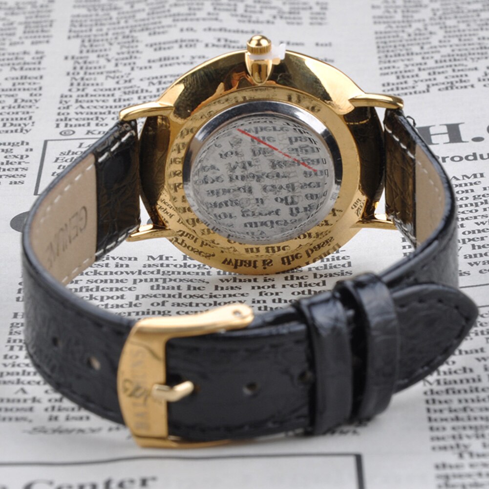 Mens Boys Classic Faux Leather Band watches Round Dial Analog Quartz Wrist watch