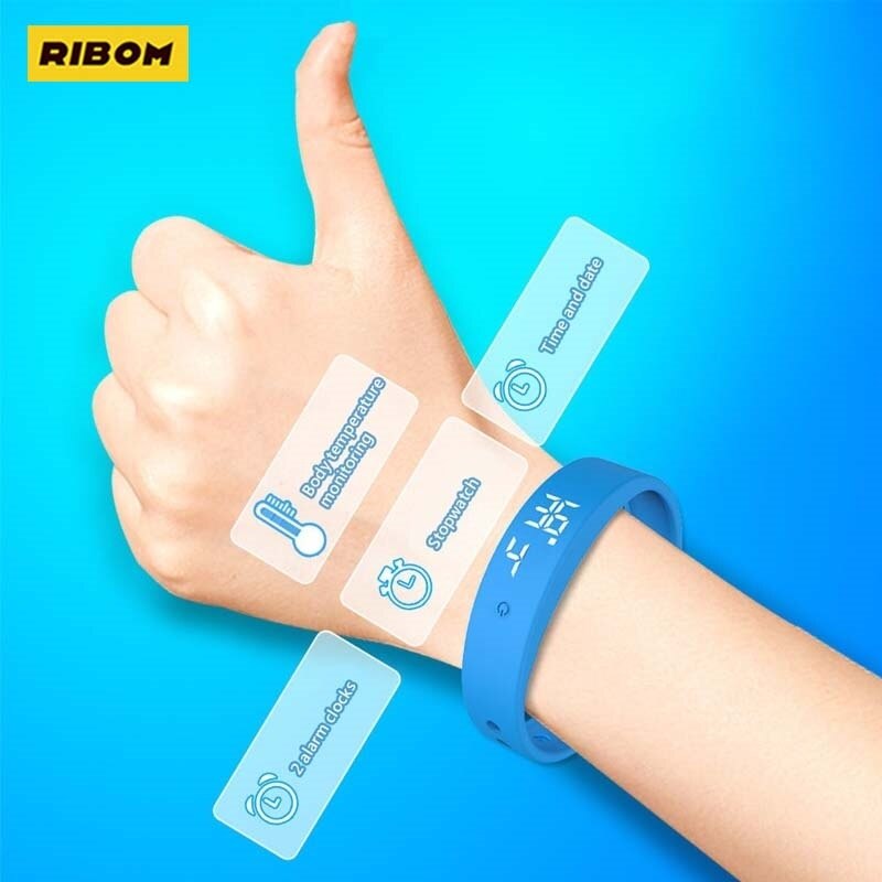 Upgraded Version Body Temperature Monitor Thermometer Vibration Alarm Wristband Smart Bracelet Wristband Replacement