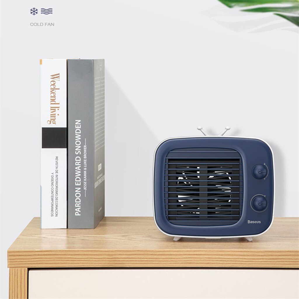 Portable Mini Air Conditioner Water Cool Cooling Fan Air Cooler Humidifier USB Desktop Air Cooler Fan with Water Tank Home 5V