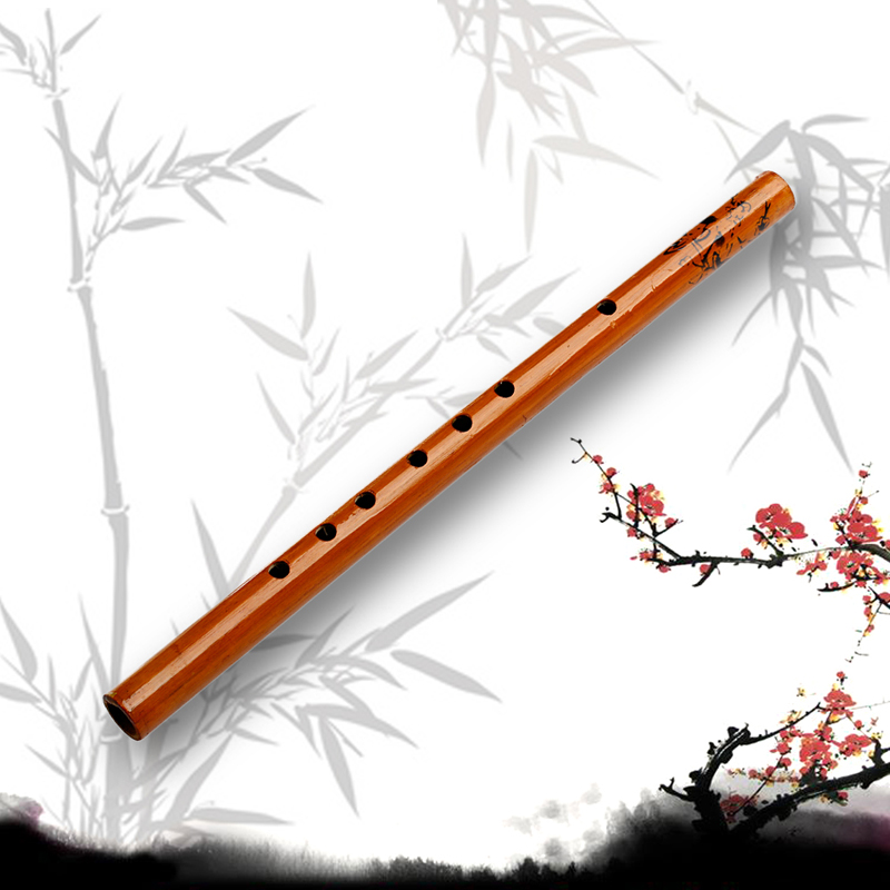 Tradisjonell 6- hulls bambusfløyteklarinettstudentmusikkinstrument trefarge  #35/14l