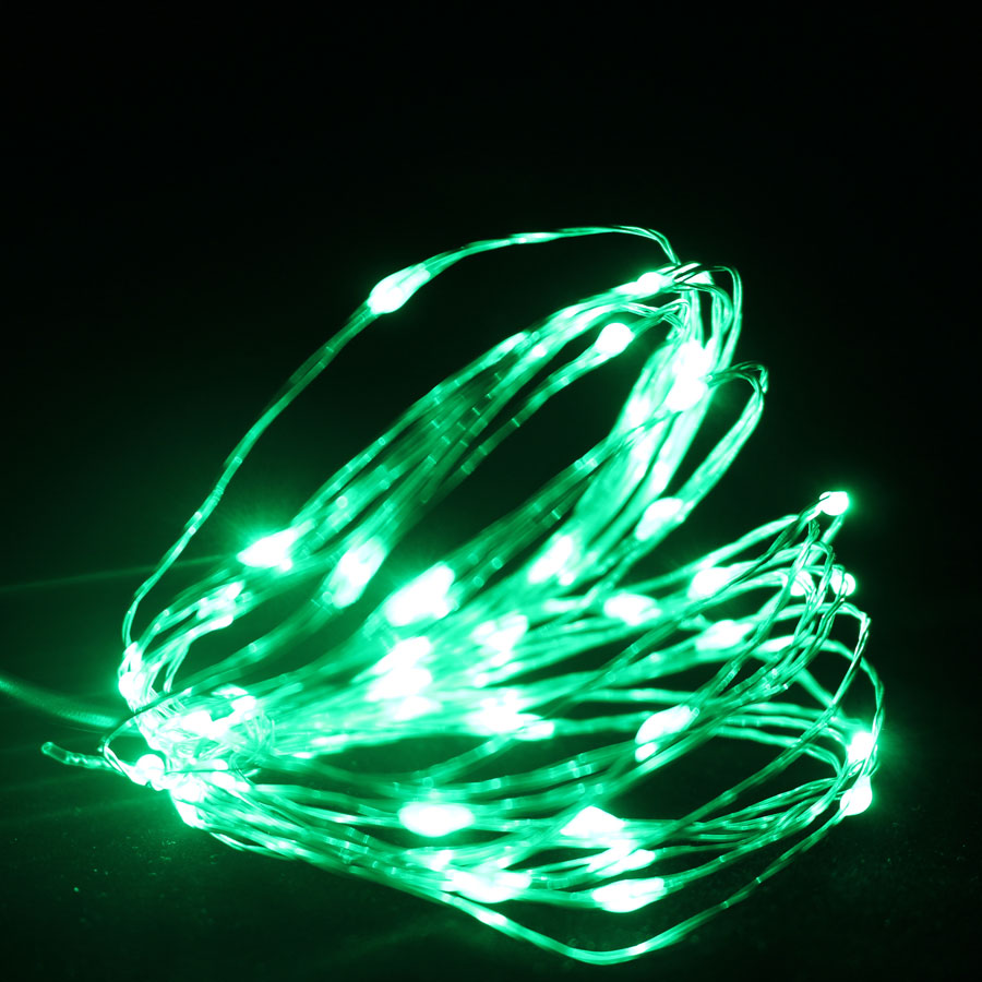 Gebühr Girlande Schnur LED Licht Dekor Weihnachten Außen Dekoration Bunte Gebühr Licht Dekoration 0,75 M 2M Zubehör: Grün / 0.75M 15LED