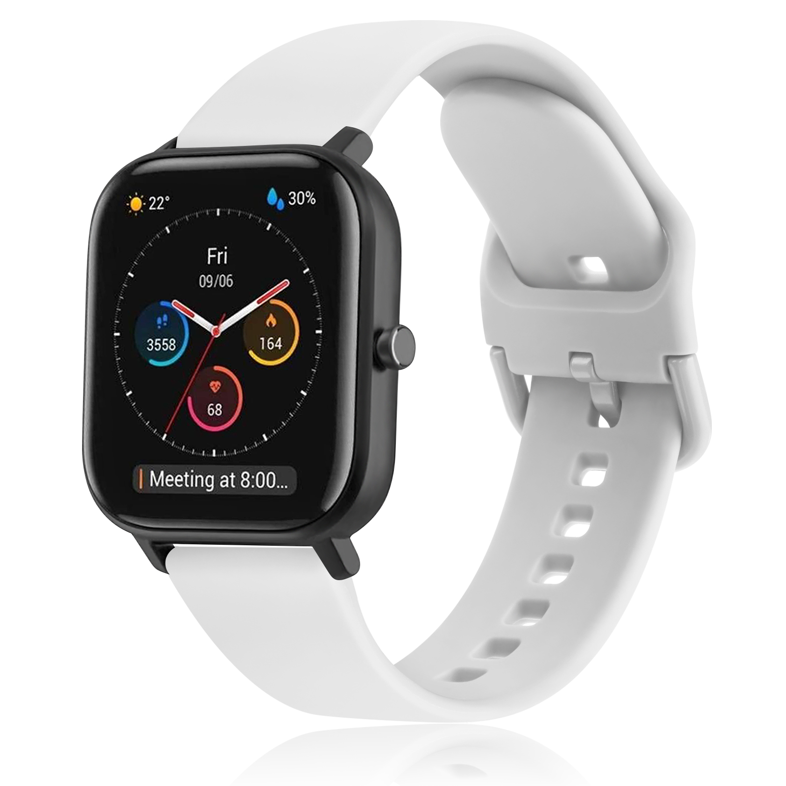 20mm/22mm klokkerem til amazfit gts 4 mini /2e/3/ gts 2 mini/gtr 4/3/ pro/gtr 2/47mm/ stratos silikonarmbånd til amazfit bip-rem: Kullsvart / 20mm