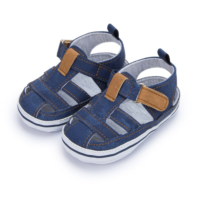 KIDSUN Baby Sandals Baby Girls Boys Shoes Solid Color Casual Cotton Flat Soft-sole Non-slip infant First Walkers Newborn