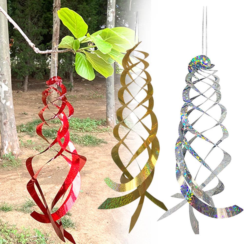 1pc Rotating Reflective Rod Bird Repeller Protection Scare Tool Bird Repellent Tape Reflective Anti Bird Scare 3 Color