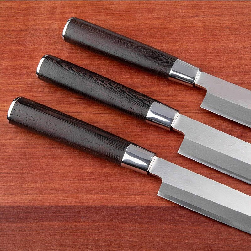Japansk kniv sashimi kok sushi yanagiba knive 7 cr 17 440c rustfrit stål laksefiletering små køkkenknive