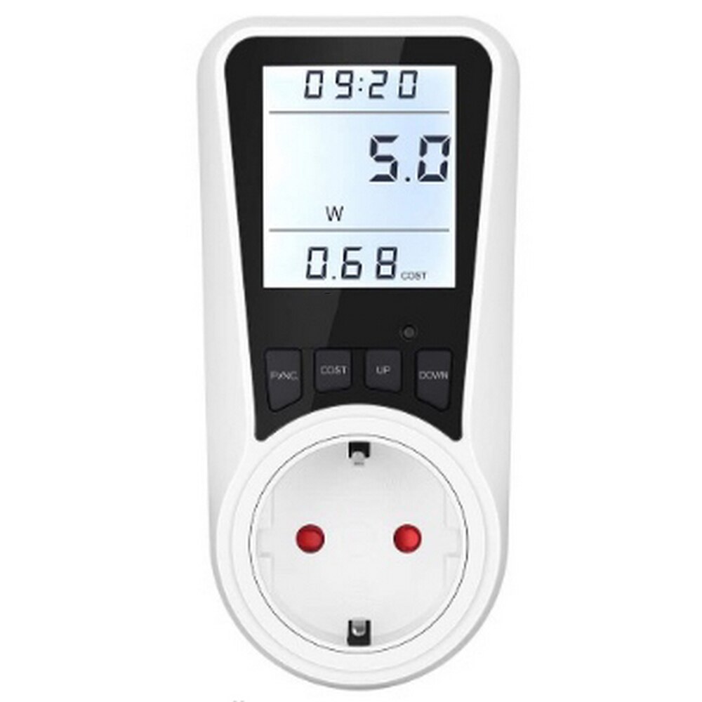 Digitale Wattmeter Ac Power Meter 220V Lcd Watt Energy Meter Power Monitor Fr Us Uk Au Br Meten Outlet power Analyzer: UK Plug