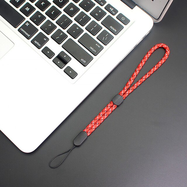 Hand Wrist Lanyard Riem Voor Telefoon Iphone 13 12 7 8 X Xiaomi Usb Flash Drives Toetsen Sleutelhangers Dslr camera Gopro Touw L30: 1pcs Black red