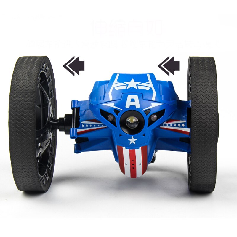 2.4G Remote Control Toys RC Car Bounce Car Jumping Car with Flexible Wheels Rotation LED Night Light RC Robot Car VS SJ88