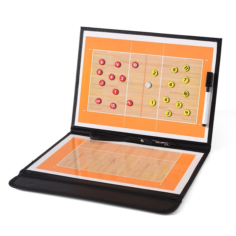 Tablero de voleibol plegable, tablero de enseñanza de voleibol, juego magnético de balonmano, tablero de enseñanza de voleibol