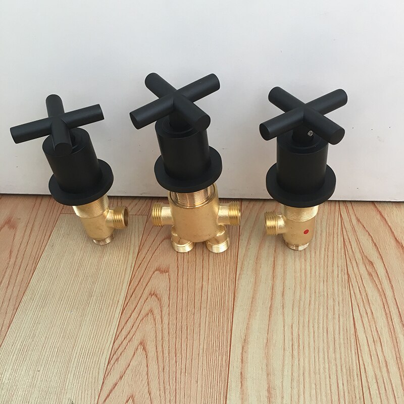 MTTUZK Solid Brass Mixing Valve Tap For Bathtub Faucet and Cold Mixer Matte Black Bathroom Faucet Accessories
