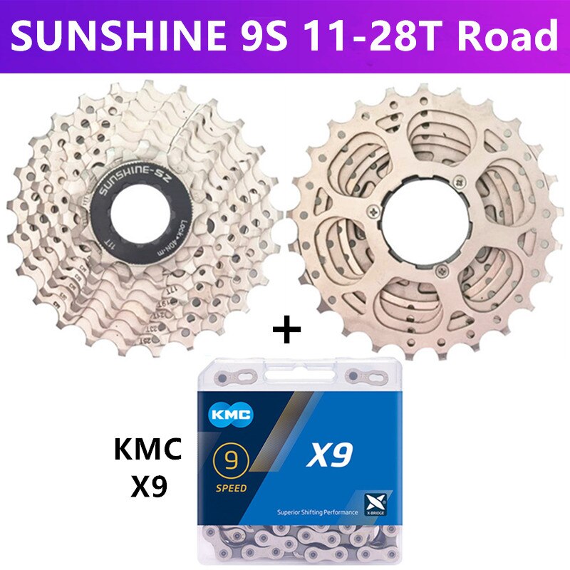 SONNENSCHEIN MTB/rennrad 9/27 geschwindigkeit Variable geschwindigkeit kassette schwungrad 11-23T/25T/28T/32T/36T/40T/42T/46T/50T kassette schwungrad: Straße 28T und X9