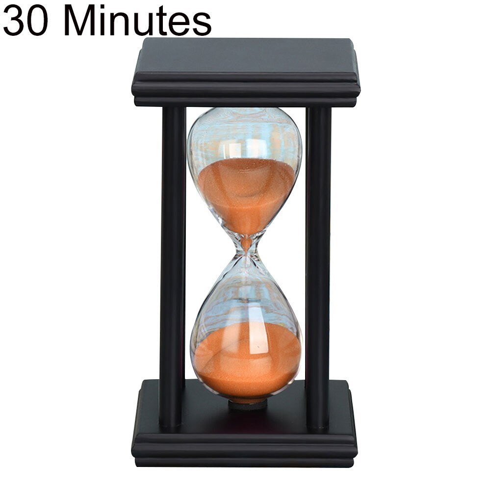 5/15/30min Uhren Sanduhren Holz Sand Uhr Sanduhr Sanduhr Timer Küche Schule Wohnkultur Sand Timer wohnkultur: Schwarz Orange / 30 min