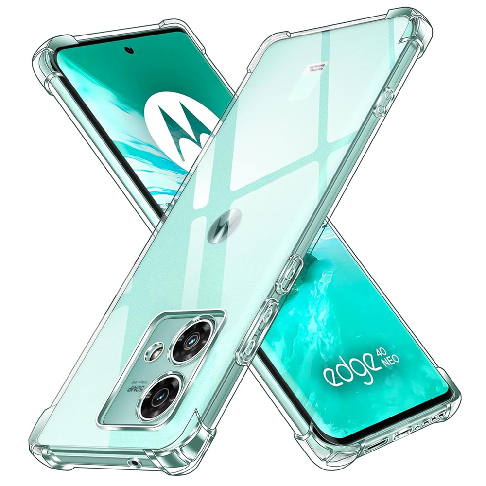 Transparent Clear Soft Case For Motorola Edge 40 Neo Armor Shockproof Cover Coque Moto Edge60 Fusion Edge50 50 60 Pro 5G Bumper: Cotton