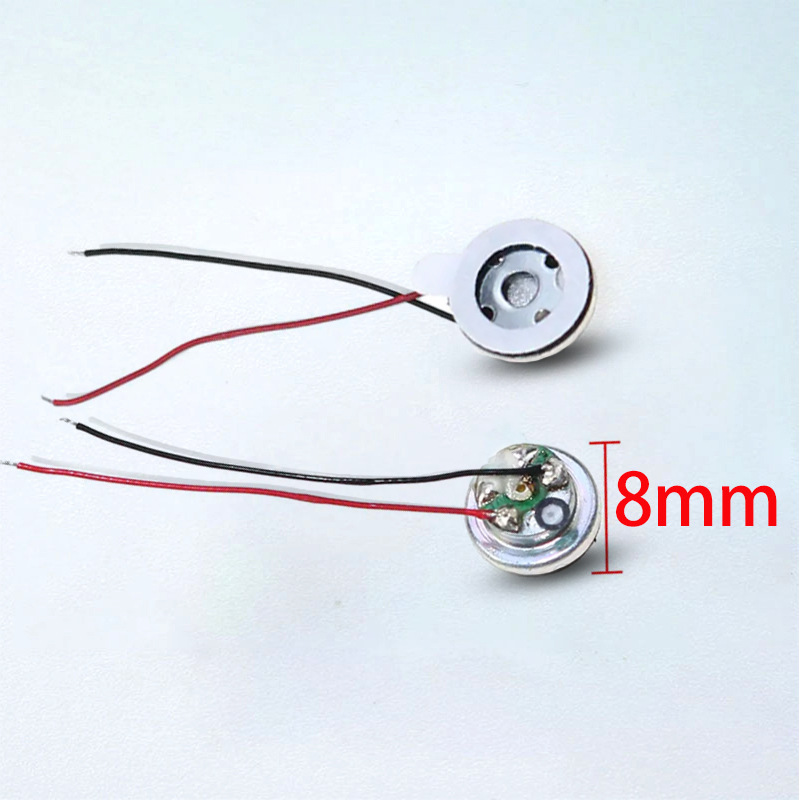 2/4/8 stuks 32r ronde 8mm hoofdtelefoon kleine luidspreker subwoofer tws oortelefoon luidspreker doe-het-zelf driver unit met kabel reparatieonderdeel: Zwart