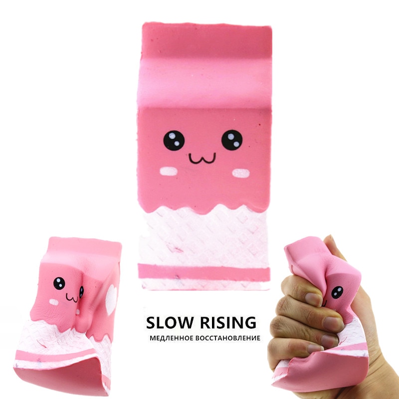Langzaam opkomende squishy melkfles/blikje/doos knijp zacht speelgoed voor kinderen rol squishes pu schattig anti-stress speelgoed