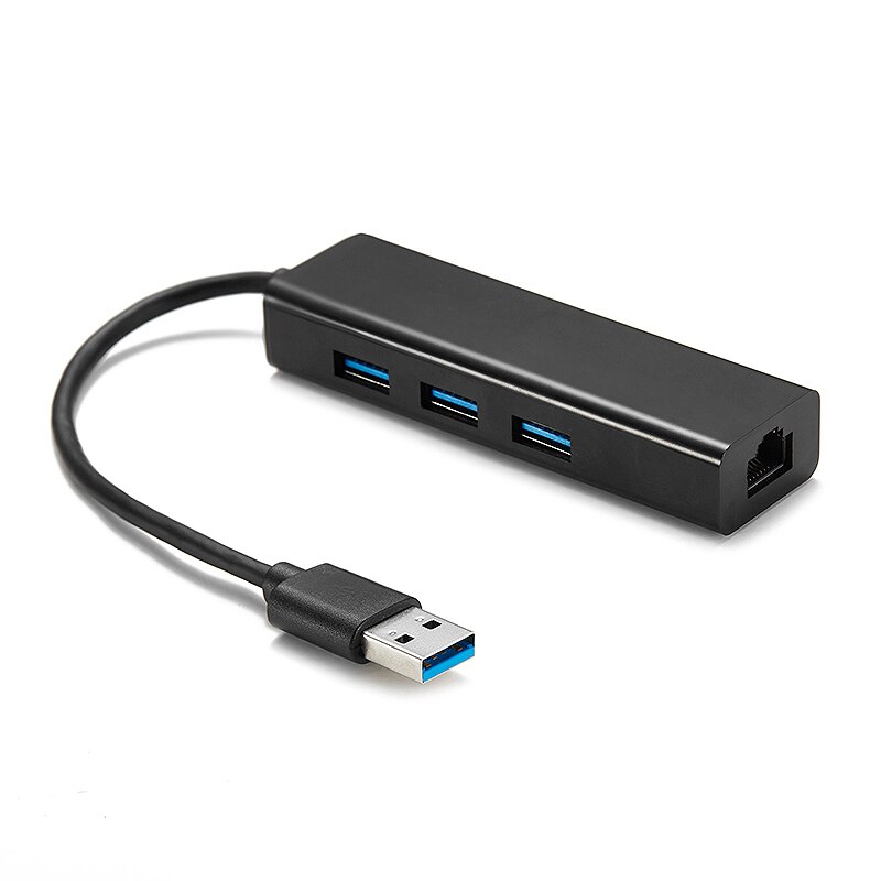 Usb 3.0 To Rj45 Gigabit Lan Adapter 3 Port Usb Hub 3.0 Connector Extender: Default Title