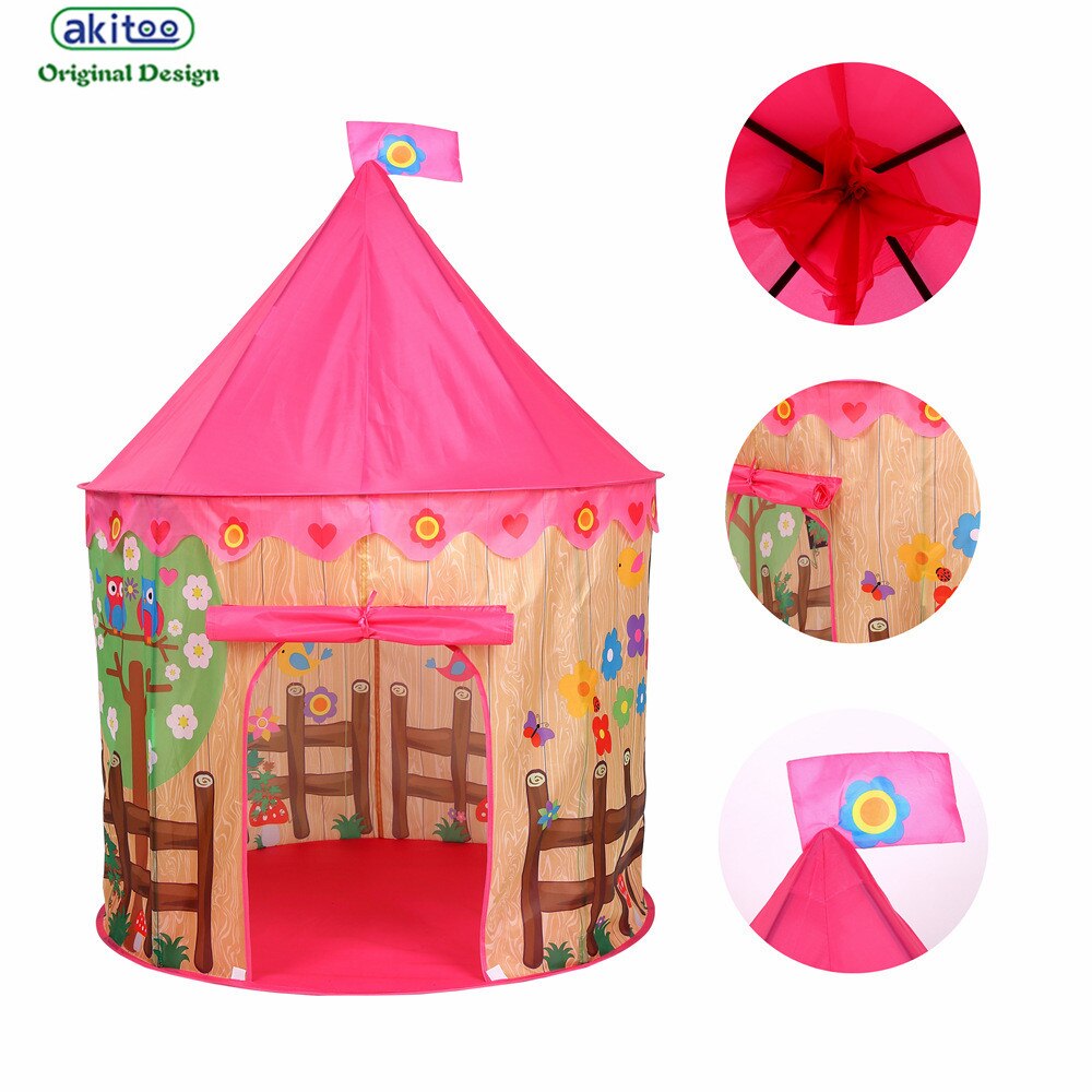 Akitoo 131 Kinderen Tenten Yurts Vogel Hek Marine Ballenbad Kasteel Playhouse Indoor Opvouwbare Klamboe Met Oceaan Ballen Mat