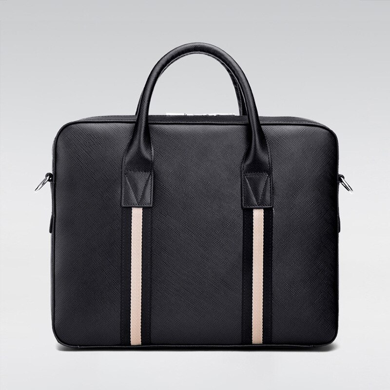 Aktetas voor heren, pu leren handtas, schoudertas, computertas, messenger bags, horizontaal, grote capaciteit, werklaptop, zakelijk