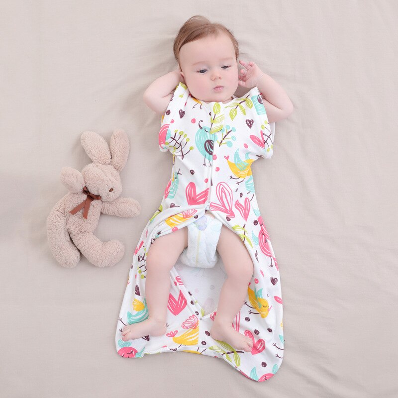 Pasgeboren Baby Jongen Meisjes Katoenen Sleepsack Zip Up Inbakeren Anti-Beangstigend Peuter Slaapzak Babykleertjes Pyjama Slapen Zak