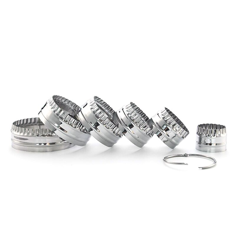 Emporte-pièce métallique carré ou rond, 6 pièces, double face, pour pâte à gâteau Fondant, Diy, 115