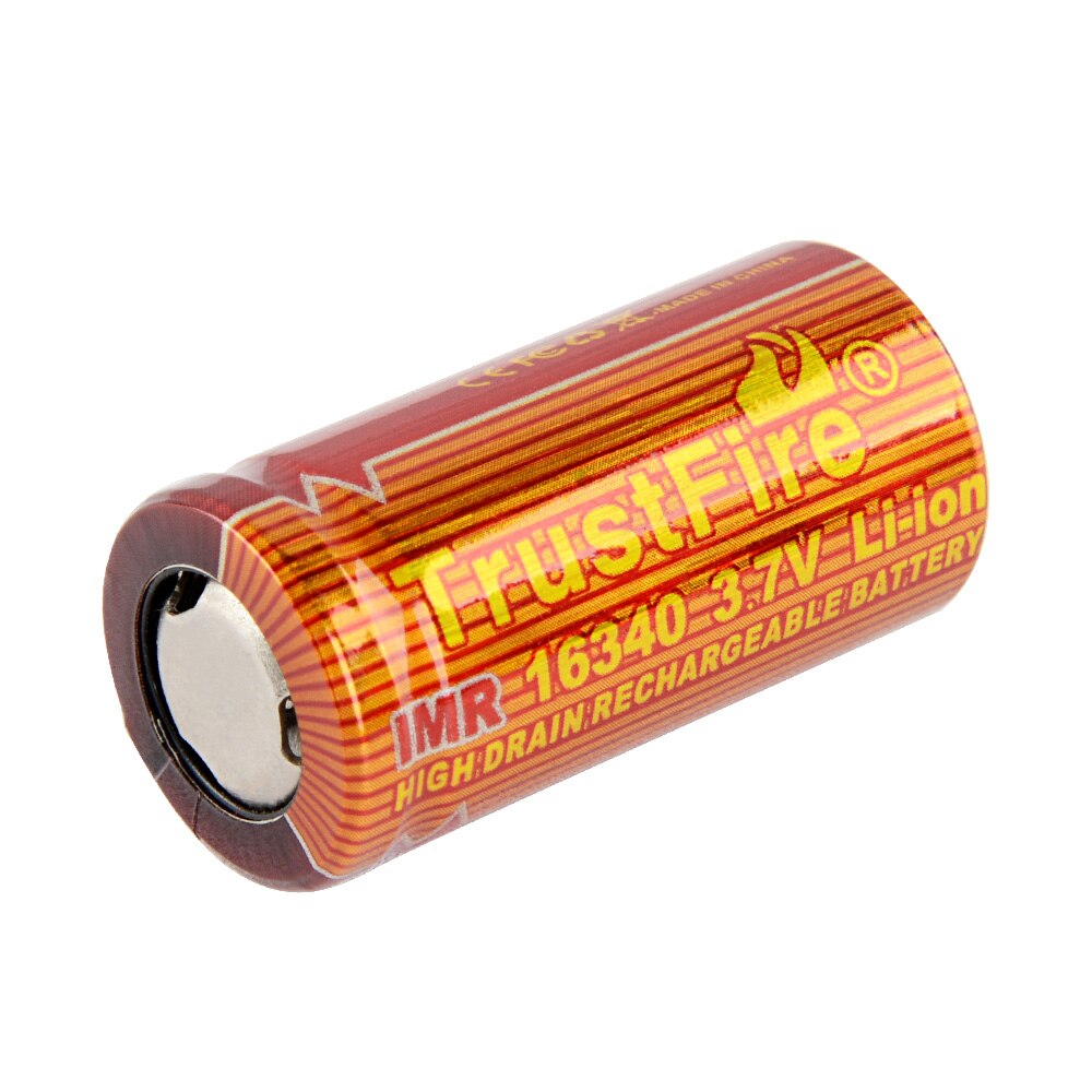 Trustfire Oplaadbare IMR16340 650 Mah Batterij 14A Hoge Afvoer Li-Ion Batterij 3.7V Cell Batterijen Zonder Pcb 20C Ontlading