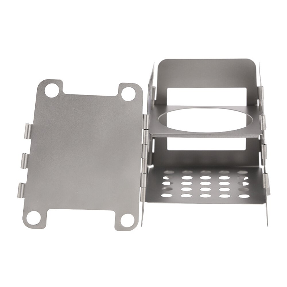 Lixada-estufa portátil de titanio, estufa de leña ligera y plegable, de bolsillo con Mini estufa de Alcohol para Picnic, Camping al aire libre