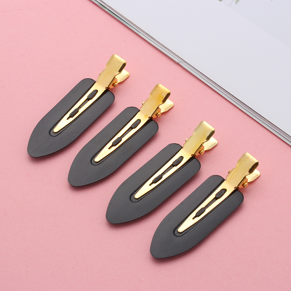 4pcs Salon Hairdressing Tools Makeup Clip Seamless No Crease Barrettes No Bend Fixed Hair Clip Hair Styling Tools