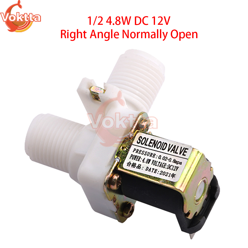 1/2 Solenoid Valve DC 12V 24V AC 110V 220V Water Control Valve Controller Switch Normally Closed Solenoid Valve Switch: Silver