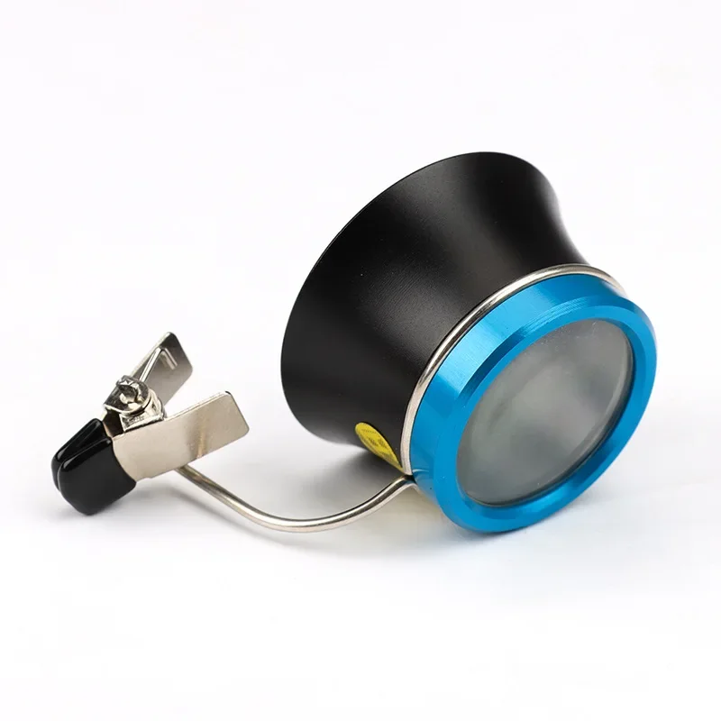 5X 10X 20X Lenzenvloeistof Vergrootglas Clip-On Eye Loep Vergrootglas Draagbare Oculair Procesbediening Horlogemakers Reparatie Tool