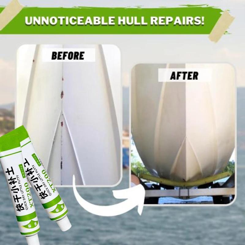Pasta de reparación de barcos de fibra de vidrio, masilla de secado rápido para rellenar arañazos, agente de pulido de pintura para el hogar, reparación de pared gris I7G7