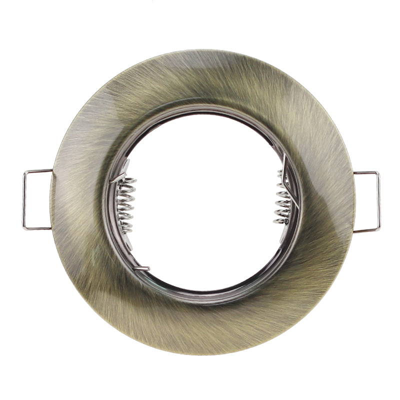 10 stk. indbygget led-spotlightramme, satin nikkel, hvid, sort krom, montering, passer til  gu10/mr16- pære downlightarmatur: Mørkeblå