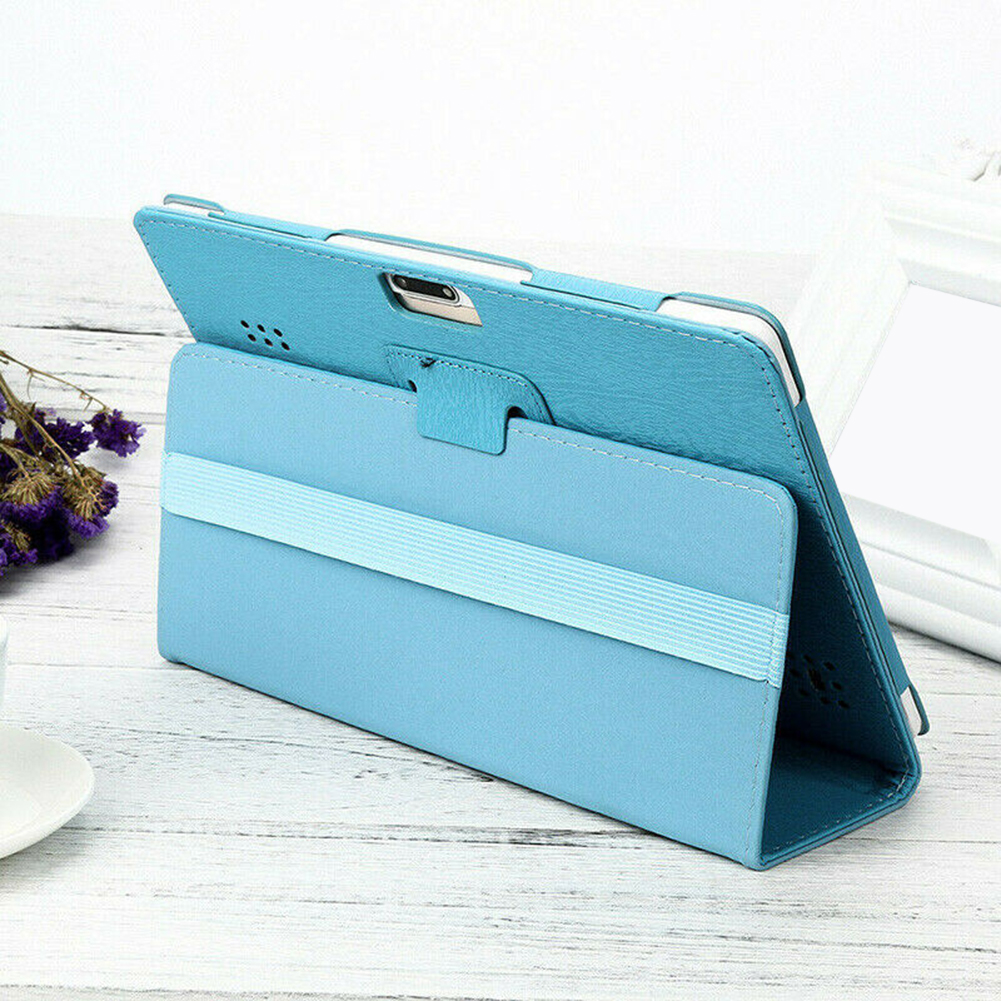 Universele Bescherming Cover Leather Case Voor 10 10.1 Inch Android Tablet Pc Opvouwbare Tablet Gevallen Beschermhoes: blue