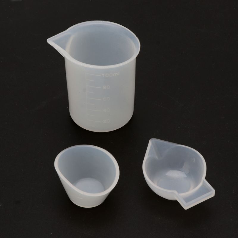 12Pcs Silicone Mixing Measuring Cups UV Resin Mold DIY Casting Jewelry Tool Kit