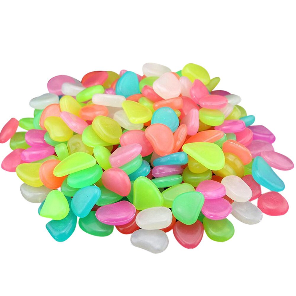 50pcs Glow in the Dark Garden Pebbles Glow Stones Rocks for Walkways Garden Path Patio Lawn Garden Yard Decor Luminous Stones: I