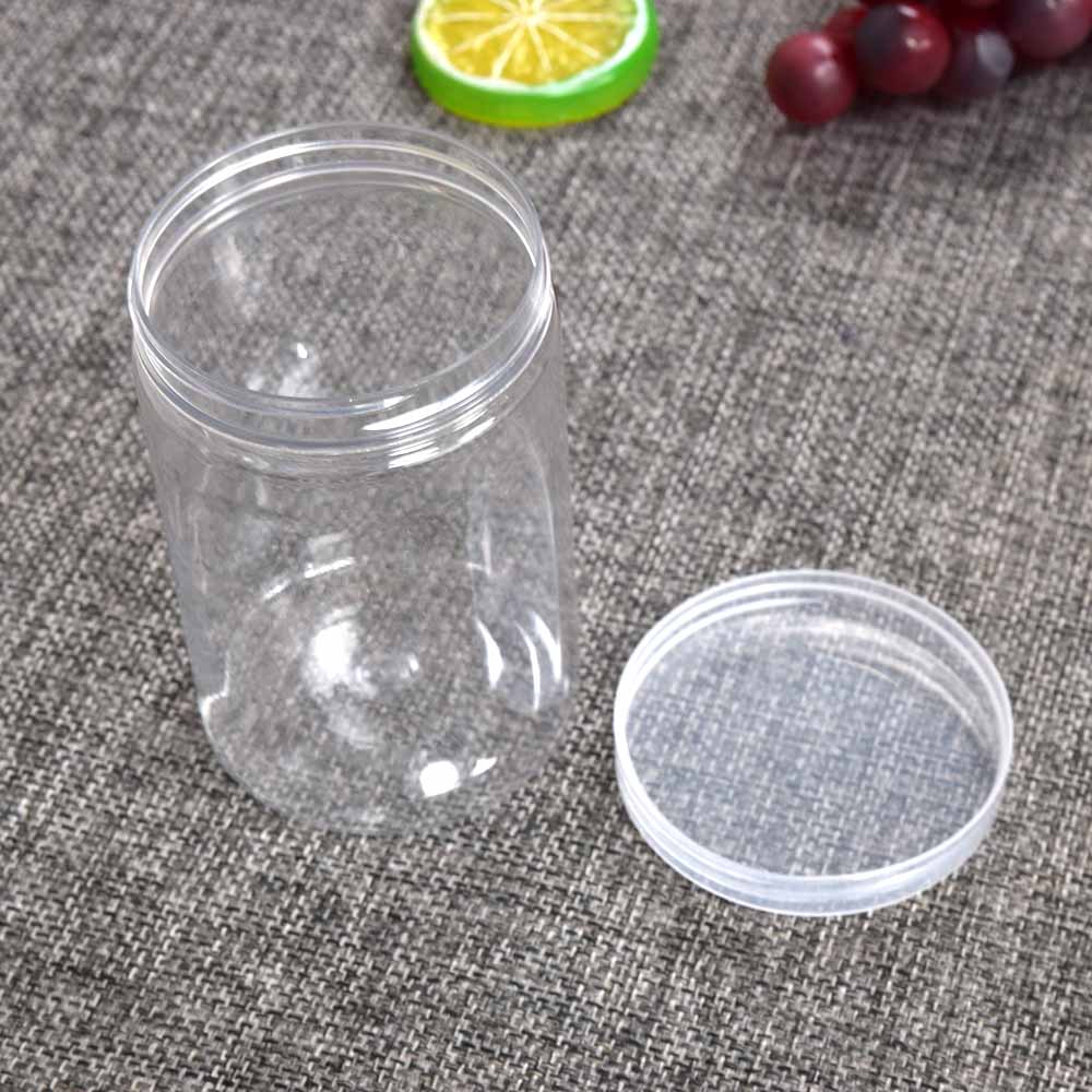 1 pot en plastique transparent et couvercles, contenants cosmétiques vides, boîte de maquillage, bouteille de voyage, boîte de rangement, pot avec couvercle