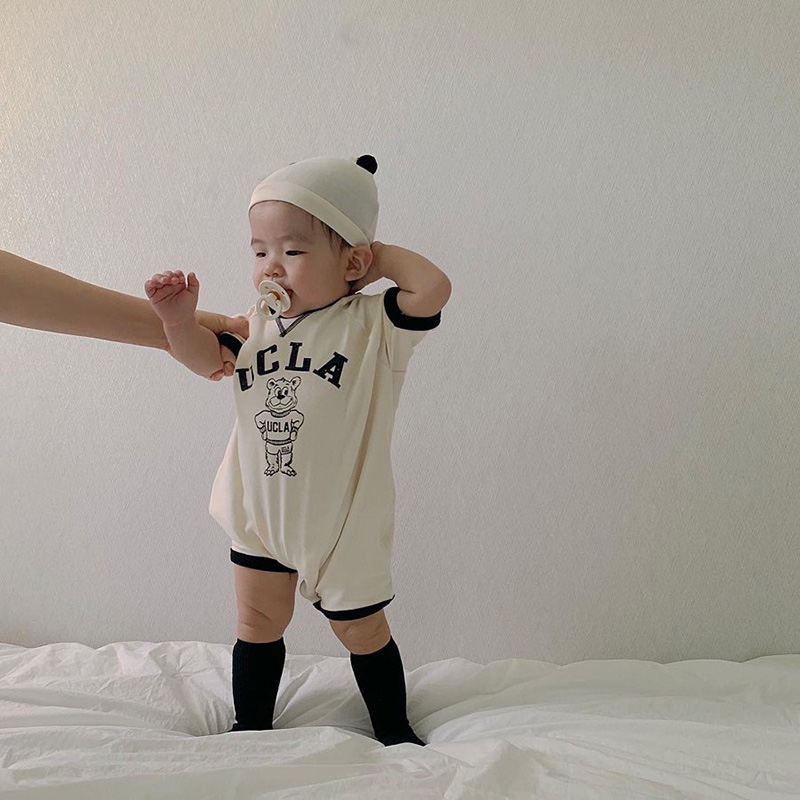 Milancel Zomer Baby Kleding Brief Afdrukken Baby Meisjes Bodysuits Katoen Peuter Jongens Een Stuk Met Hoed