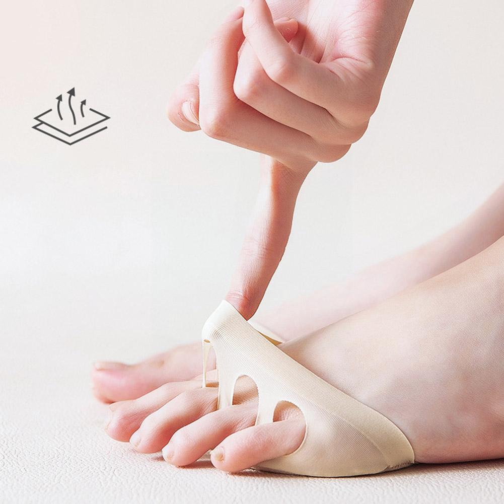 Vijf Tenen Voorvoet Pads Vrouwen Hoge Hakken Half Inlegzolen Inserts Absorbeert Teen Likdoorns Voet Pijn Care Eelt 1 Paar Shock pad Soc M5i6