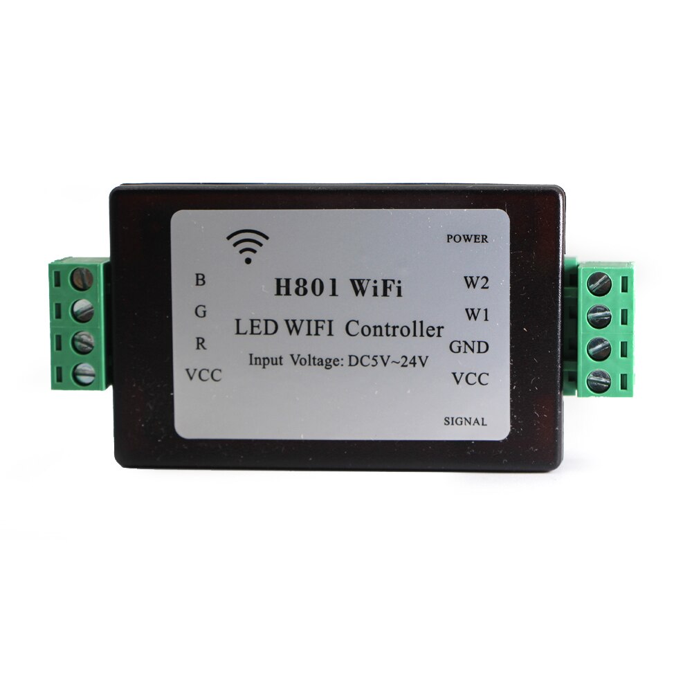 H801 Rgbw Wifi Led Controller Voor 5050 Rgbw Rgb + Ww Led Strip Verlichting DC5-24V Ingang 4 Channel X 4a output Led Wi-fi Controller