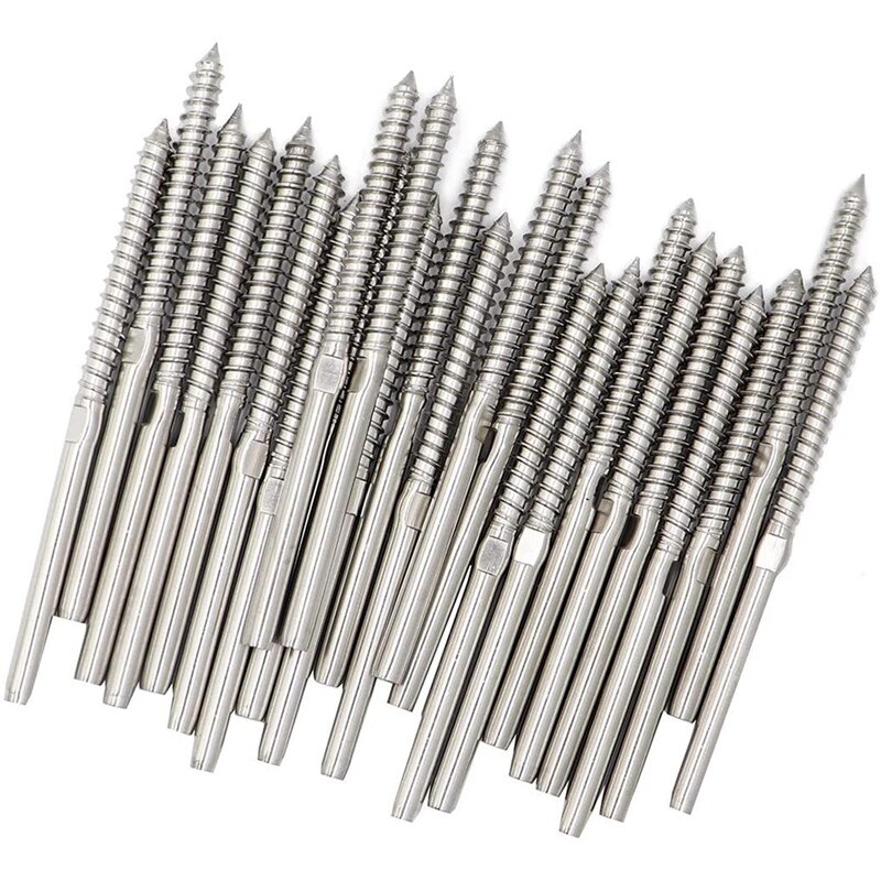 Hand Thread for 1/8Inch, Stainless Steel Stair Deck Wood Post,DIY Baluster Kit with Spanner Multi Tool (36 Pairs)