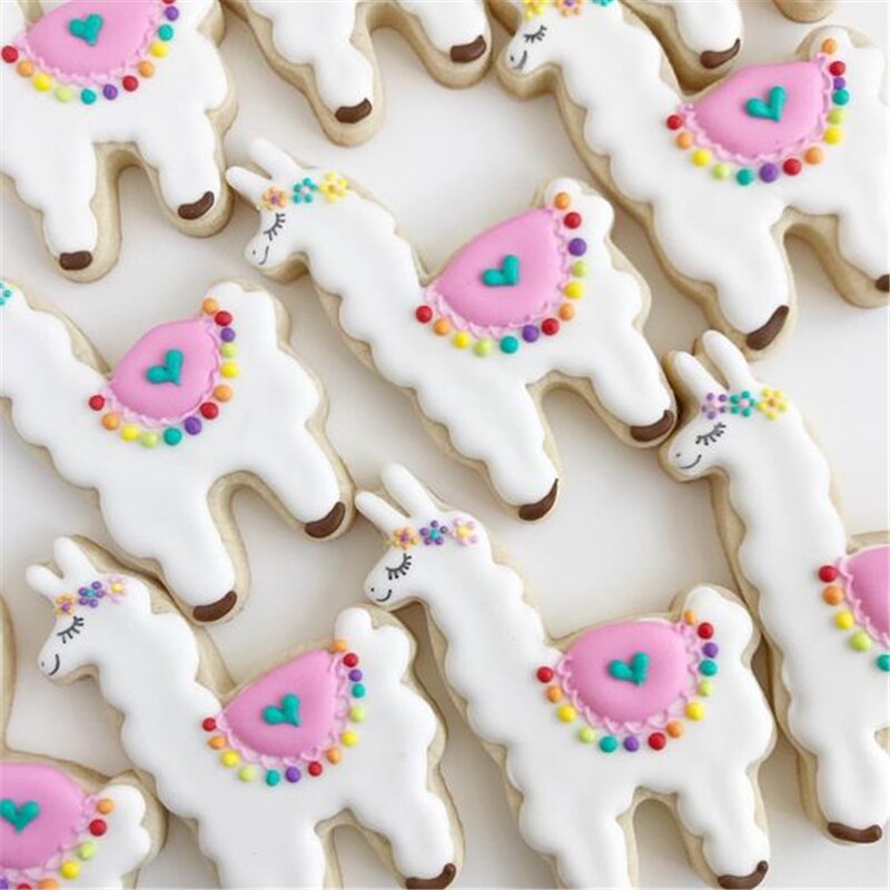 Keniao ørken alpakka cookie kutter sett  - 2 stykke- lama kjeks / fondant / kake / brød kutter til barn - rustfritt stål