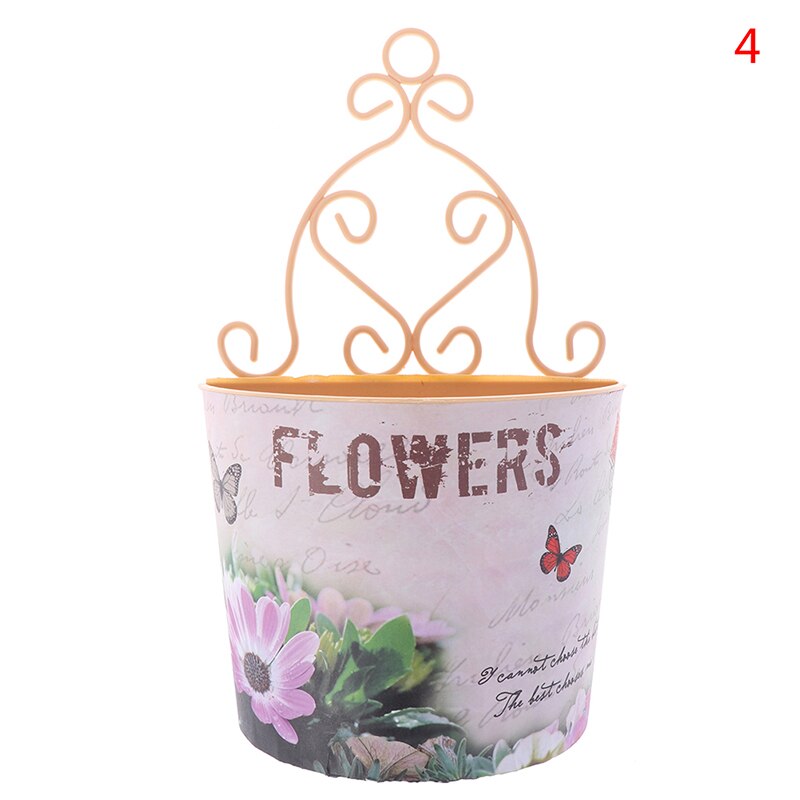 1 st plast vägghängande blomvas kruka vägg blomkorg lantlig trädgård heminredning heminredning blomkorg: 4